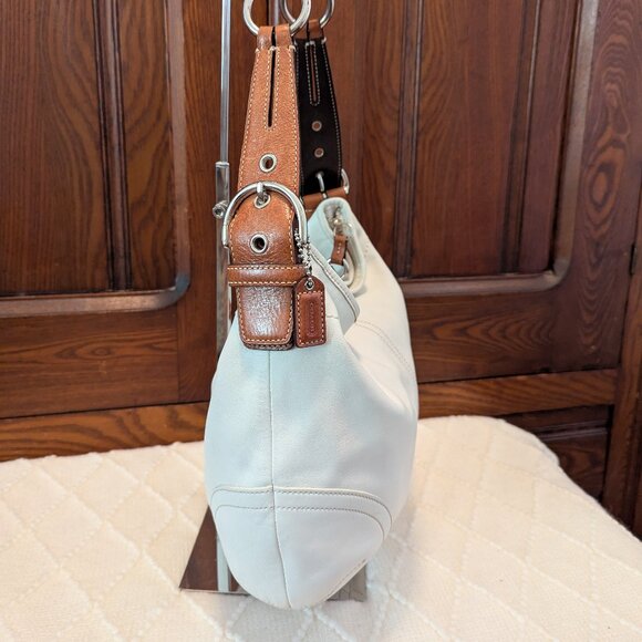 Coach SoHo Hobo Medium Bag Legacy Y2K white Leather 3651 - excellent condition - Picture 4 of 12